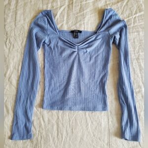 Periwhinkle Blue Long Sleeve Shirt. Womens Small, FOREVER 21